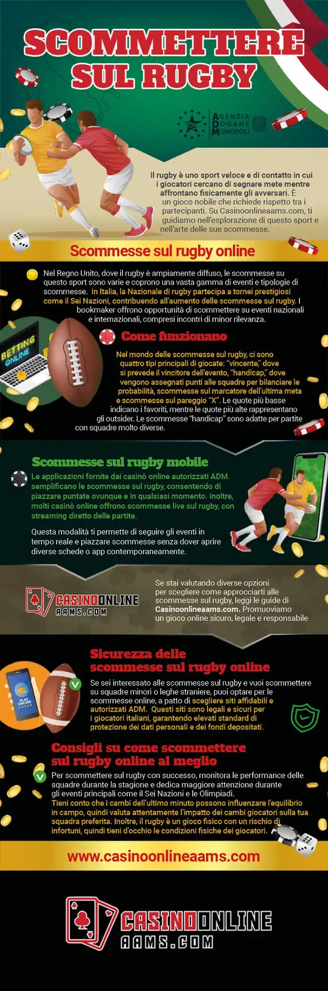 Infografica sul Gioco del Rugby